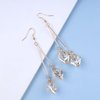 Allereyae Vintage Crystal Dangle Earrings Long Bar Drop Earrings Cz Rhinestone Earrings Gold Long Wire Earrings Jewelry for Women