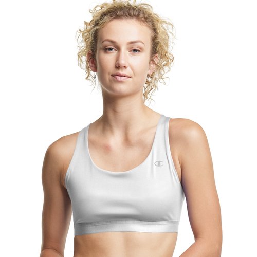 Champion Women's Absolute Eco Sports Bra, White, Small