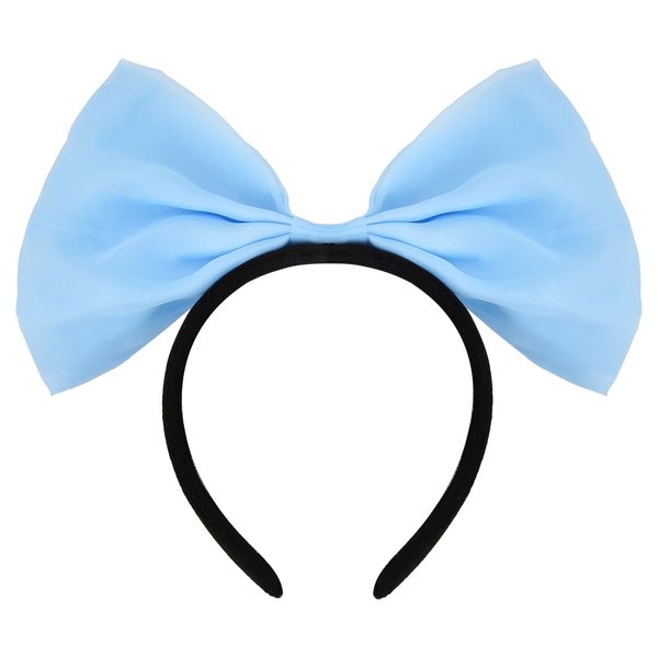 MXXGMYJ Hair Band, Blue Bow Headband - 1pcs Hair Accessories for Women Girls, Hairband for Halloween Christmas Party Cosplay Costume Gifts
