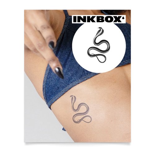 Inkbox Temporary Tattoos, Semi-Permanent Tattoo, One Premium Easy Long Lasting, Water-Resistant Temp Tattoo with For Now Ink - Lasts 1-2 Weeks, Entice, 4 x 4 in