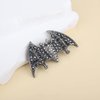 BERYUAN Gothic Black Bat Rhinestone Hairpins - Vampire Decor Bun Hair Clips for Party Costume, Girls