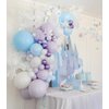 Blue and Purple Balloons Set, 50 PCS Blue 12 Inch Mermaid Balloons, Metallic Purple Blue White Latex Balloons Confetti Helium Balloons for Girls Mermaid Birthday Party Baby Shower Winter Supplies