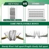 Lash Clusters 96pcs Individual Lashes D Curl 18mm Eyelash Clusters KEYYOU Volume Wispy Lash Extension Soft&Comfortable Easy DIY at Home(Y19,D-18mm)