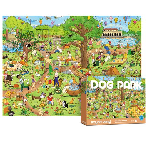 ANTELOPE 1000 Piece Puzzle Bundle, Young Adult, Cardboard, Pets and Entertainment Theme, 3 in 1 Set - Dog Park, Drive in Movie, Cat Castle