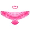 Creatoy Bird-Wings-Costume for Kids with Bird Masks, Eagle-Wings Girls Flamingo Costume Toddler Parrot Owl Raven Dress Up Bird Birthday Party Favors Toys Gifts