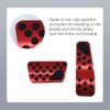 Auto Aluminum Pedal Covers, Auto No Drilling Accelerator Pedal Covers, Anti-Slip Aluminum Brake Gas Pedal Pads, Nonslip Car Pedal Pads for Dodge 2009-2022 Challenger Charger Chrysler 300C (Red)