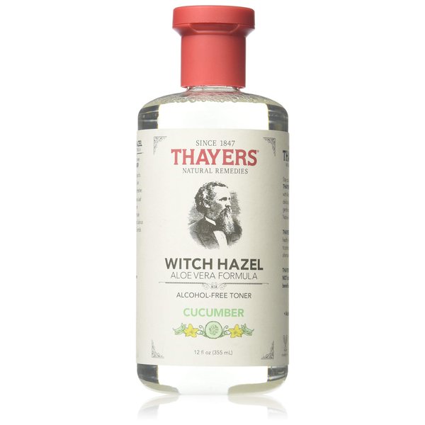 Thayers Witch Hazel Toner With Aloe Vera Formula Alcohol-Free Cucumber - 12 Oz, Pack of 3