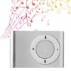 Mini MP3 Player, Portable Mini MP3 Player with Back Clip Sports MP3 Player with Earphone and USB Cable, Digital Media Player Built in Card Slot (Silver)