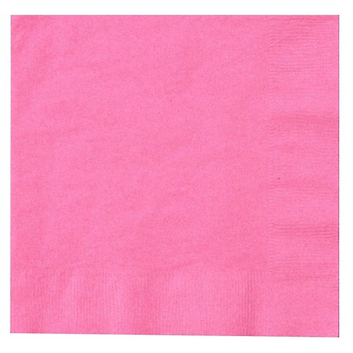 Creative Converting 663042B Bright Pink Lunch Paper Napkins, 50 Pcs