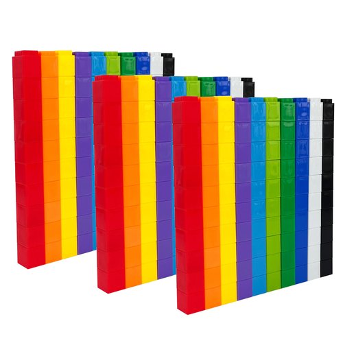 Math Manipulatives Number Blocks Toys For Kids 300 Cubes, Educational Counting Toys Classroom Learning Supplies, Preschool Plastic Counting Blocks for Kindergarten Homeschool Learning, Kids Ages 3+