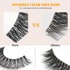 Lightweight Air False Eyelashes Natural Look Daily Wear Full Fluffy Fake Eyelashes Clear Band 18mm Lashes Soft Volume Lashes 8 Pairs Pack