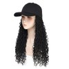 Yunkang Goddess Faux Locs Wig Hat With Curly Locs For Black Women Synthetic Bohemia Locs Twist Crochet Curls Braids with Cap Hippie dreadlock Wig Baseball Cap Braided Wigs (18inch, 1B)