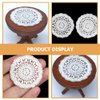 Abaodam 6pcs Dollhouse Table Mat Mini Doilies Mini House Dining Table Cover Miniature Table Mat Placemats Lace Trim Mini Accessories for Dolls Tiny Things Cloth Furniture Ob11 Crafts White