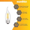 Sunlite 80421 LED Filament CA11 Flame Tip Chandelier Light Bulb, 4 Watts (40W Equivalent), Medium E26 Base, Clear Glass, Dimmable, 2700K Warm White, 1 Pack