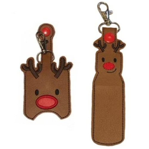 Reindeer Hand Sanitizer Holder and/or Lip Balm Holder