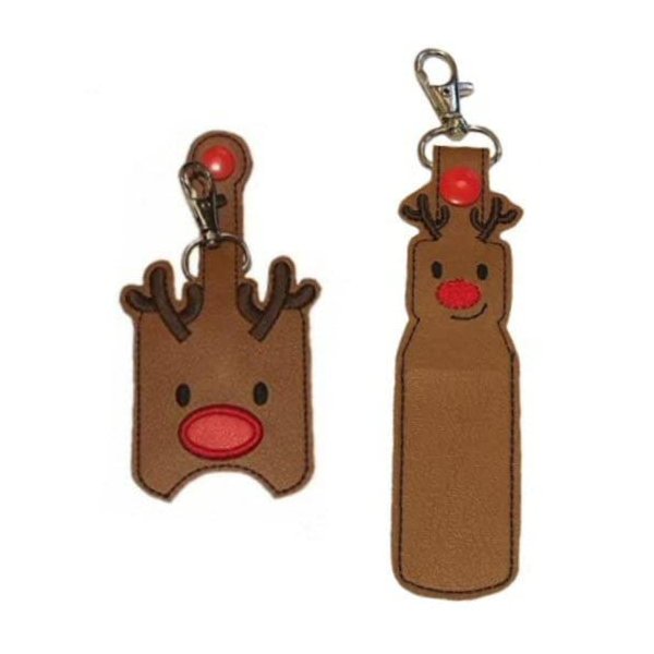 Reindeer Hand Sanitizer Holder and/or Lip Balm Holder