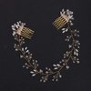 fxmimior Bride Hair Accessories Crystal Hair Vine Headband Wedding Hair Comb Evening Party Hair Piece (gold)…