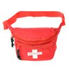 Dealmed Lifeguard Fanny Pack with Logo, E-Z Zipper Design and 3 Pockets, Red Fanny Pack (Pack of 3), Includes Adjustable Waist Strap and Zipper Pockets