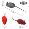 Andiker 3 Pcs Cat Mouse Toy, Flocking Squeaking Mouse Cat Toy 3 Random Colors Soft Small Cat Toys for Indoor Cats Interactive Cat Toy for Cats and Kitten to Catch and Bit (3pcs)