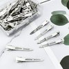 Tenalleys 50 Pcs Silver Metal Duck Bill Hair Clips for Women - Hair Styling, Hair Coloring, Bows DIY, Hair Extensions, Salon - 2.2Inch