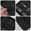 Boobowl Barber Accessories Bag for Clippers and Supplies, Mens Hair Trimmers Box, Portable Clipper Storage Holder Organizer for Hair Cutting, Guard Grooming Kit and Barbers Supplies (Bag Only) -Black
