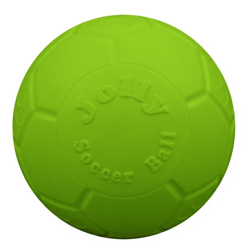Jolly Pets 6 Inch Medium Soccer Ball Floating Bouncing Dog Toy in Apple Green