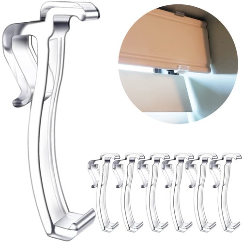 Valance Clips for Blinds, 2.5 Inch Valance Clips, Clear Plastic Valance Clips, Hidden Valance Cli...
