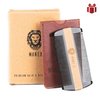 Premium Natural Ox horn and Sandalwood Dual-Action Beard Comb with Brown Protective Case – the Perfect Beard & Mustache Grooming Companion & Gift for Men – by Man & Mane
