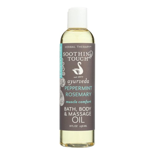 Soothing Touch Peppermint, Rosemary Bath, Body & Massage Oil, 8 Ounce