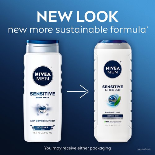 NIVEA MEN Sensitive Body Wash - For Sensitive Skin - 16.9 fl. oz.