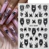 8 Sheets Halloween Nail Stickers Spider Nail Art Stickers Self Adhesive Black White Spider and Spider Web Nail Decals Nail Design Stickers for Women Girl DIY Festival Nail Decoration