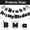 Bruh It's My Birthday Banner Gold and Black Birthday Party Decorations Preteen and Teen Boy Birthday Decor Funny Birthday Banner Bruh Birthday Party Supplies