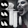 Vampire Fangs 3 Pairs 3 Sizes Teeth with Adhesive and Tweezers, Vampire Fang Fake Teeth Halloween Decorations Party Cosplay Props Werewolf Fang Vampire Dentures Party Favors Masquerade Accessories