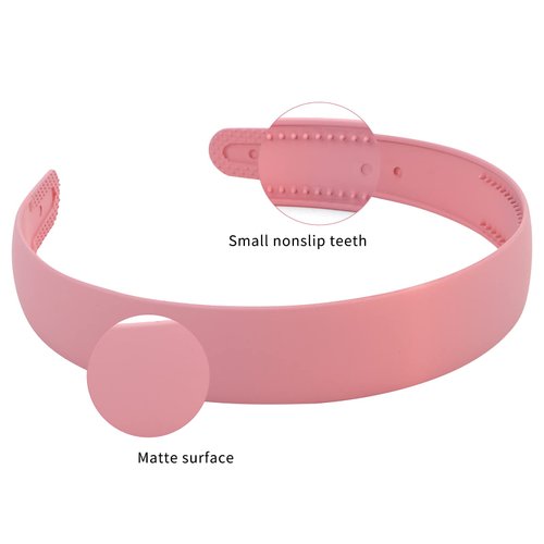 Wecoe 10pcs Plastic Headbands with Teeth 1inch Wide Comb, Non-Slip Comfortable Colorful Short Hair Accessories for Women and Girls