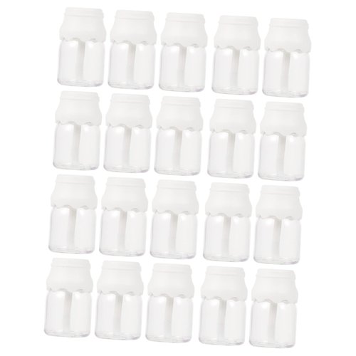 20pcs Milk Bottle Lip Gloss Tube Empty Lip Gloss Tube Lip Color Container Lipstick Tube Refillable Bottles Lip Gloss Sub Packaging Tube Lip Gloss Bottle Plastic Bottles
