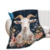 Cute Goat Blanket Farmhouse Sheep Goat Fleece Throw Blanket Fuzzy Plush Super Soft Cozy Warm Goat Decor Stuffed Animal Blanket Gifts for Boys Girls Kids Adult Men Women 40"x50"