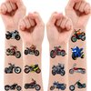100 PCS Motorcycle Temporary Tattoos Themed Birthday Party Supplies Decorations Favors Decor Dirt Bike Motocross Racing Rider Biker Tattoo Stickers Gifts For Game Boys Girls Classroom School Prizes
