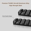Bontok Single Picatinny Aluminum Accessory Rail Set for Mlock 3 5 7 9 11 13 Slots with 13 T-Nuts & Screws, 6 Allen Wrench-Rounded Corner
