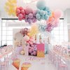 Pastel Balloons Garland Arch Kit 143pcs Macaron Rainbow Balloons Birthday Party Background Decoration Girl Baby Shower Donuts Ice Cream Party Supplies Pink Blue Green Balloons