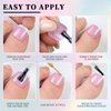 Maigitur Toe Nail Tips - Short French Tip Toenail Press Ons, 120Pcs Pink Soft Gel Toe Nail Tips, Soak Off Press On Toenails Square Fake Toes for Women Girls Manicure