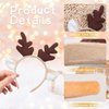 Totelux Reindeer Antlers Headband Deer Ears Hair Band Christmas Hair Accessories for Women Party Cosplay Costume Brown