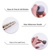 Ycyan Nail Art Dust Powder Remover Brush Rhinestone Handle Nail Art Dust Cleaner Brush Professional Nail Art Tool for Acrylic Gel Nails