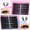 Lash Extension Kit Fluffy Lash Clusters Kit 280pcs Volume Eyelash Extension Kit 100D/150D 2 Styles Eyelash Clusters Kit Bond and Seal Lash Glue with Tweezers Thick Individual Lashes Kit by Ruairie
