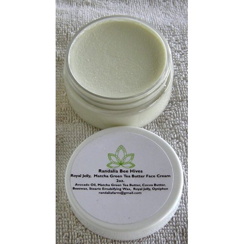 Royal Jelly Face Cream, Matcha Green Tea Butter, Randalia Bee Hives