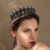 TOBATOBA Black Crowns and Tiaras for Women, Black Swan Costume Gothic Crown Gothic Tiara Gothic Wedding Dress Accessories Halloween Costumes Women Birthday Prom Pageant Cosplay Hair Accessories