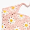GSHLLO Floral Crochet Hair Bandana Boho Flower Head Scarf Knitted Daisy Hair Scarves Vintage Triangle Hair Kerchief for Women Girls Beige