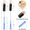 MOSOLAN Bottle Cleaning Brush, 17 Inches Extra Long Handle Water Bottle Brush, Flexible Bendable Cleaner for Washing Narrow Neck Bottles, Wine Decanter, Kombucha, Pipes, Beer Brewing Supplies, 2 Pack