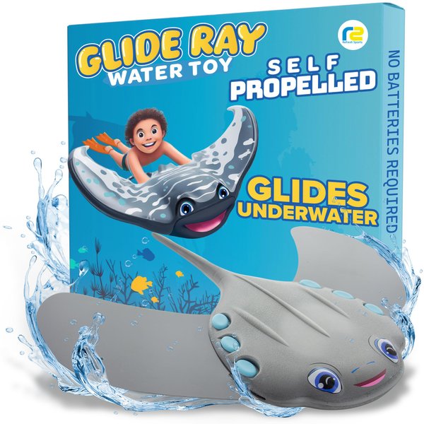 Swimming Pool Toys for Kids: Stingray Pool Torpedo Swim Toy - Self Propelled Water Toy Glides Underwater - Best Pool Games & Toy Gifts for Boys & Girls - Diving Toys For Kids Ages 4 5 6 7 8 9 10 & Up