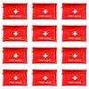 Red First Aid Bag Empty First Aid Kit Empty Waterproof First Aid Pouch Small Mini for First Aid Kits Pack Emergency Hiking Backpacking Camping Travel Car Cycling (Red, 7.9x5.5" 12 Pack)