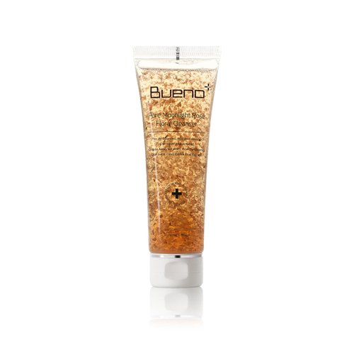 Bueno+ Pure Moonlight Rose Floral Cleanser | Anti-Aging Gentle Face Wash with Rose Petals for All Skin | Exfoliating and Moisturizing | Vegan Gel Rich in Antioxidantsl 2.7, Fl Oz